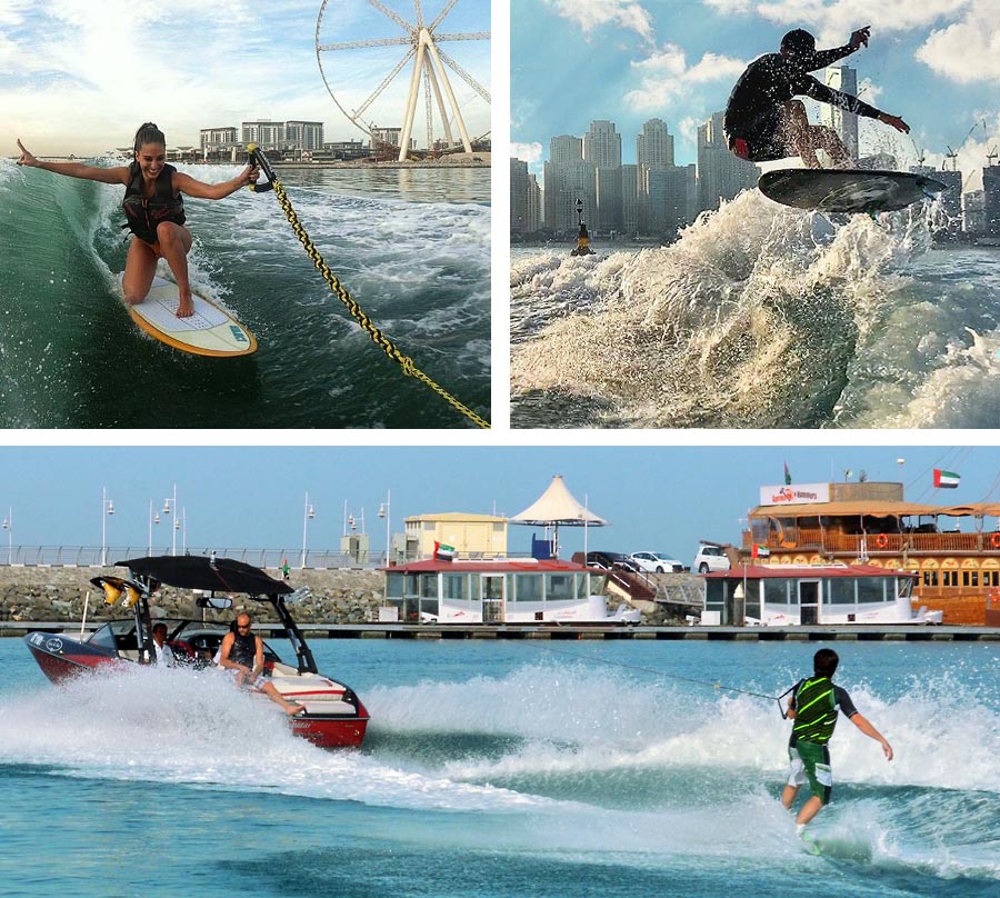 Wakeboarding and wakesurfing in Dubai