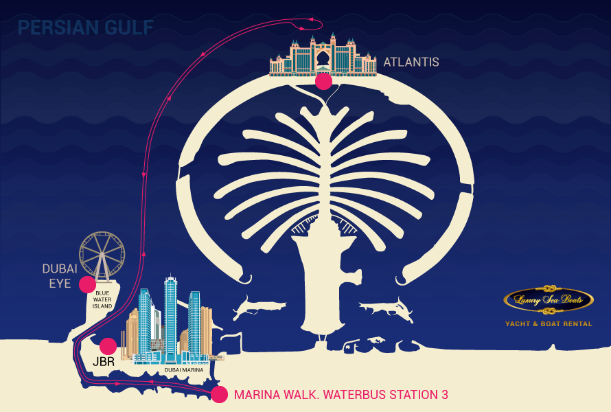 Тур Dubai Marina, JBR and Atlantis
