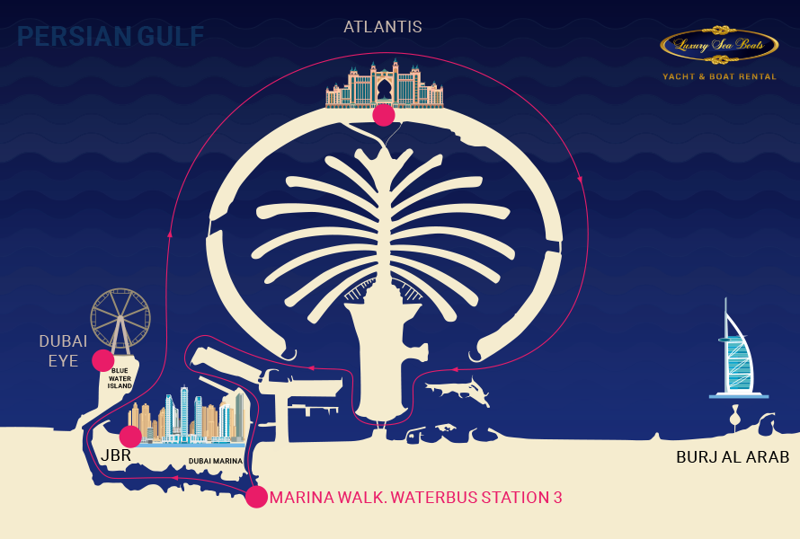 Dubai Marina, JBR and Palm Jumeirah